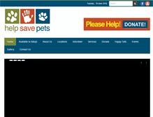 Tablet Screenshot of helpsavepets.org